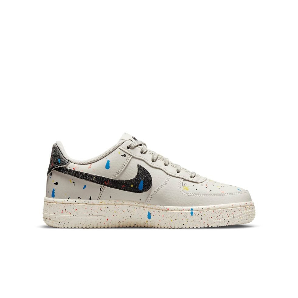 (GS) Nike Air Force 1 LV8 3 'Paint Splatter - Light Bone' DJ2598-001 - Image 2