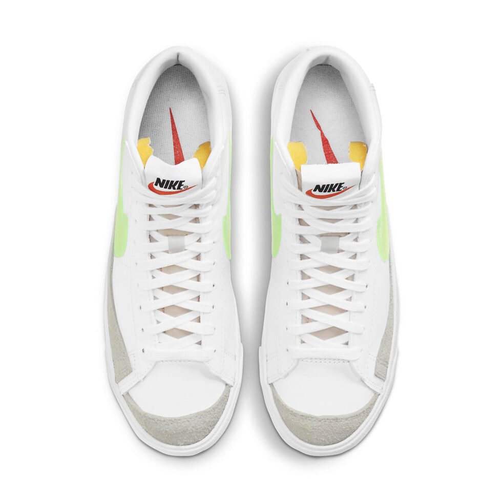 (WMNS) Nike Blazer Mid '77 Essential 'White Volt' DJ3050-100 - Image 4