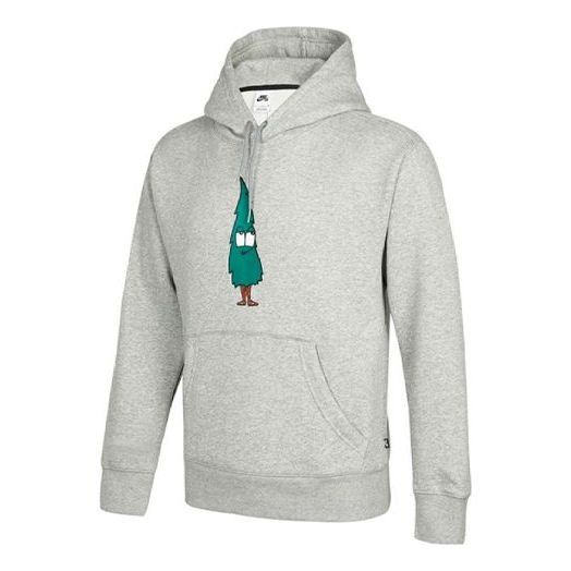 Nike SB Skateboard Cartoon Printing Skateboard Sports Fleece Knit Gray DJ3677-063