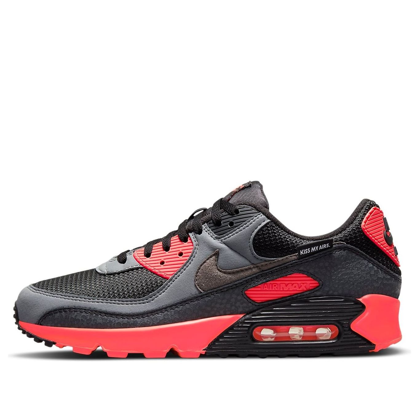 Nike Air Max 90 'Kiss My Airs - Black Laser Crimson' DJ4626-001