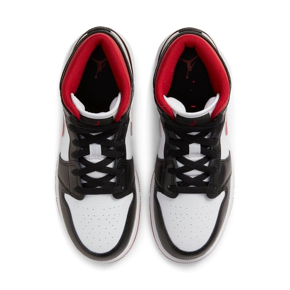 (GS) Air Jordan 1 Mid 'Black Gym Red White' DJ4695-122 - Image 4