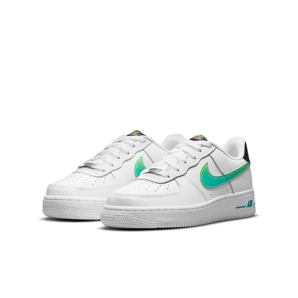 (GS) Nike Air Force 1 LV8 1 'White Aquamarine' DJ5154-100 - Image 3