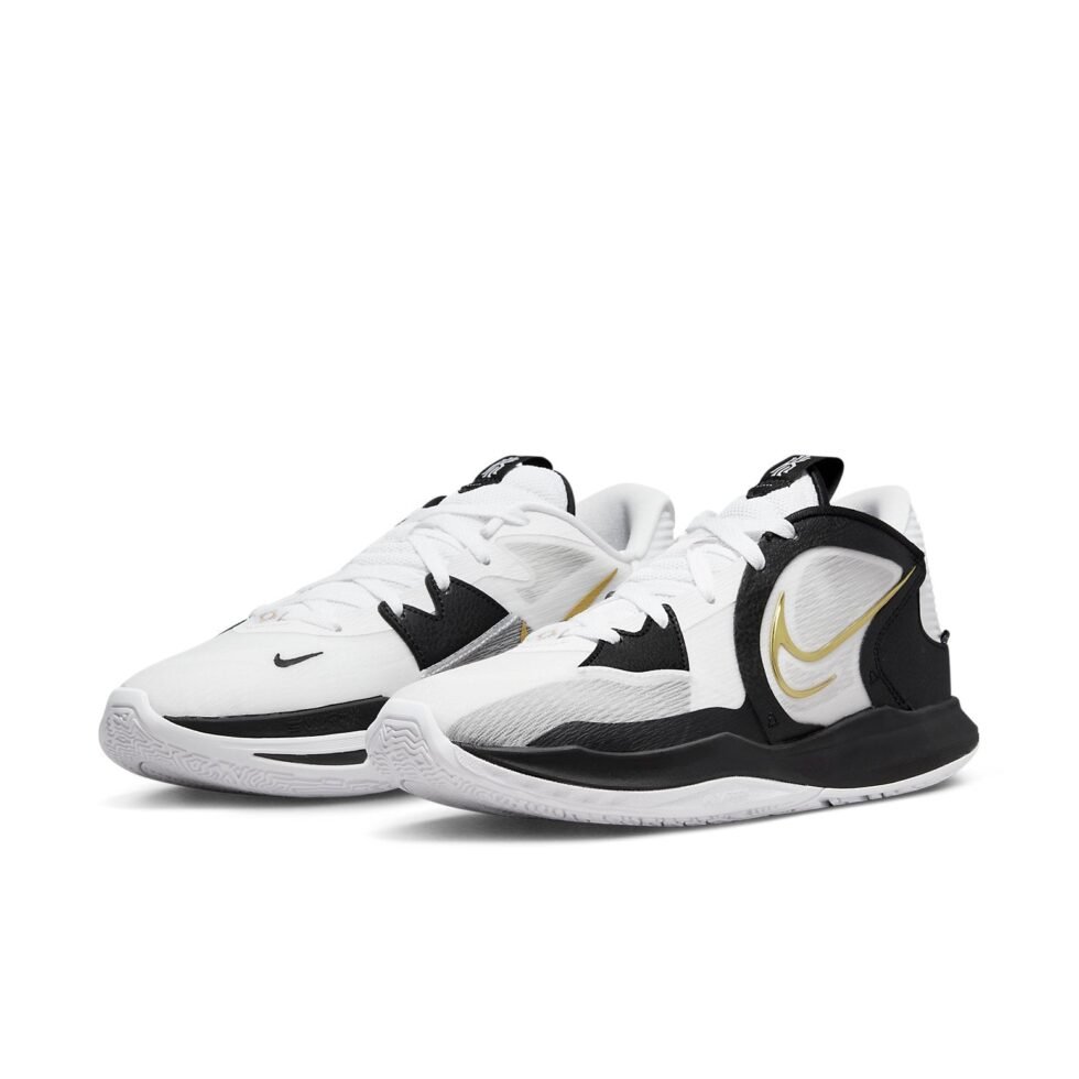 Nike Kyrie Low 5 'White Black Metallic Gold' DJ6012-101 - Image 3