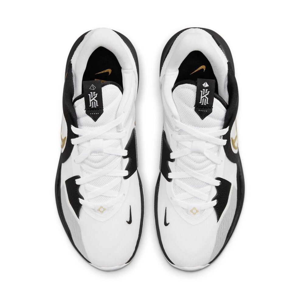 Nike Kyrie Low 5 'White Black Metallic Gold' DJ6012-101 - Image 4