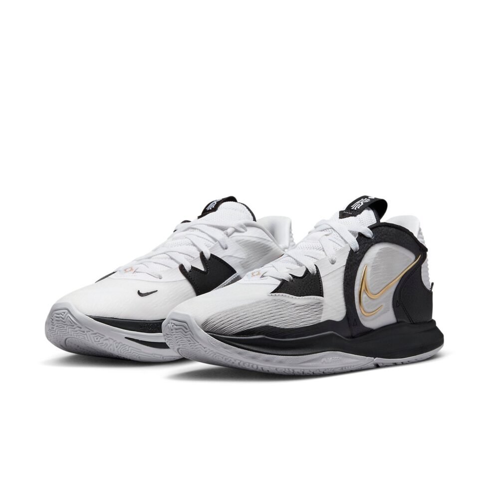 Nike Kyrie Low 5 EP 'White Black Metallic Gold' DJ6014-101 - Image 3