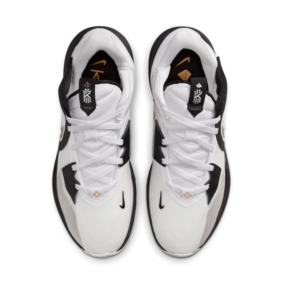 Nike Kyrie Low 5 EP 'White Black Metallic Gold' DJ6014-101 - Image 4