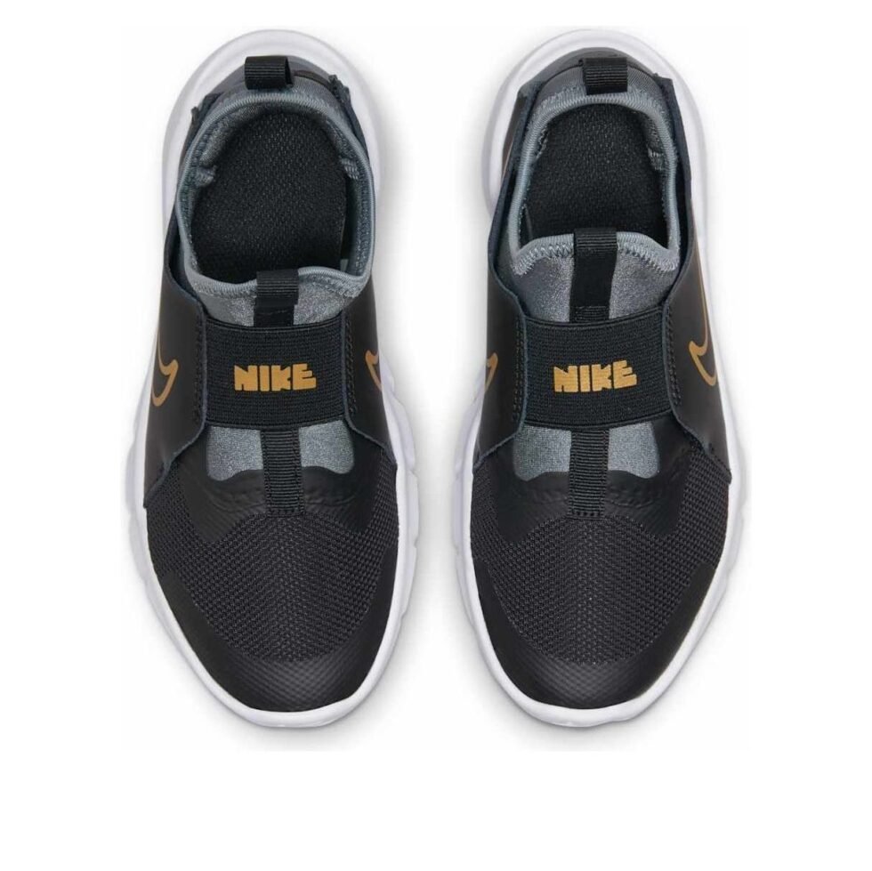 (PS) Nike Flex Runner 2 'Black Metallic Gold' DJ6040-007 - Image 4