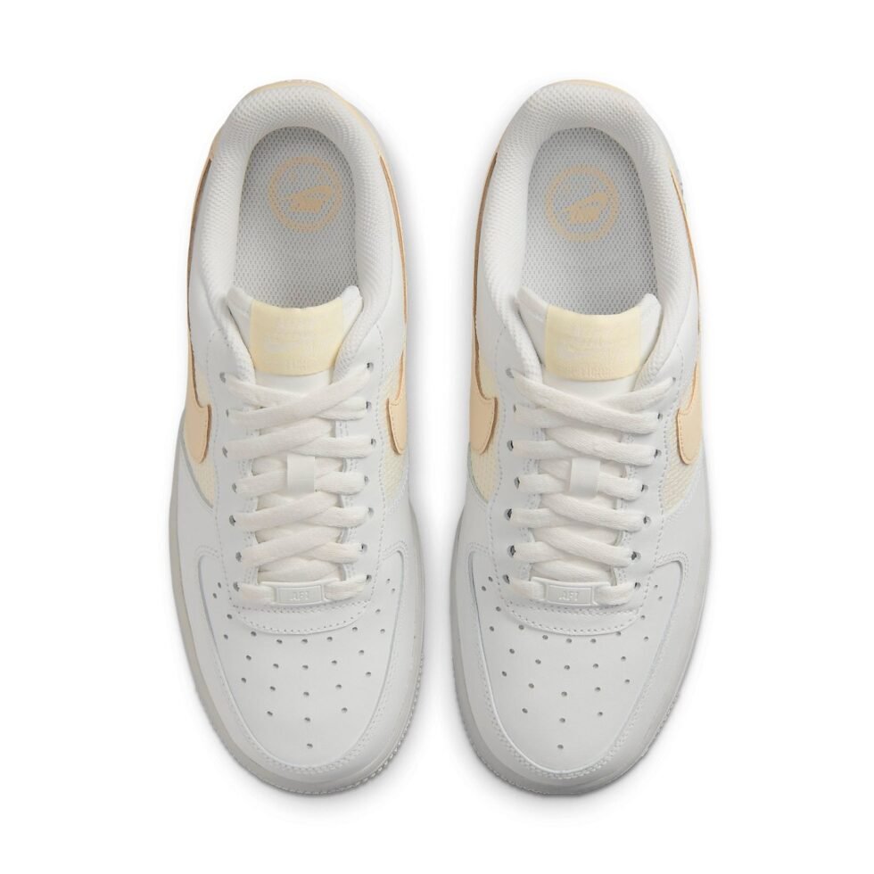 (WMNS) Nike Air Force 1 '07 ESS 'Cross Stitch - White Fossil' DJ9945-100 - Image 4