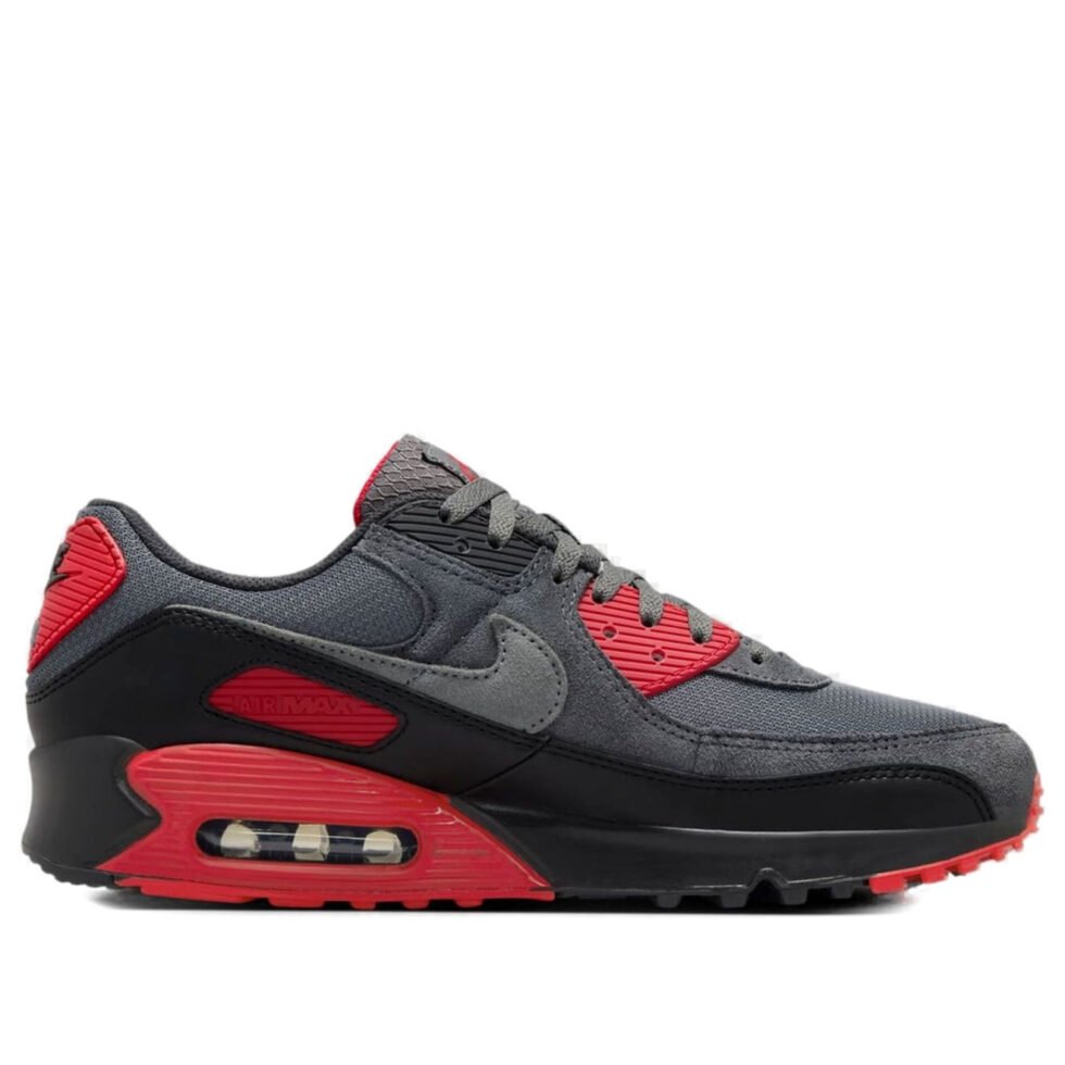 Nike Air Max 90 'Smoke Grey Fire Red' DM0029-007 - Image 2