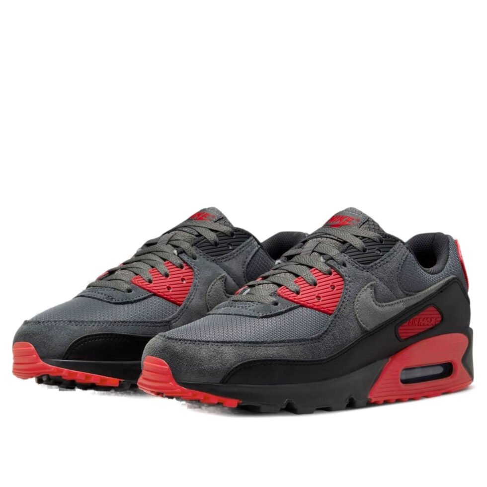 Nike Air Max 90 'Smoke Grey Fire Red' DM0029-007 - Image 3