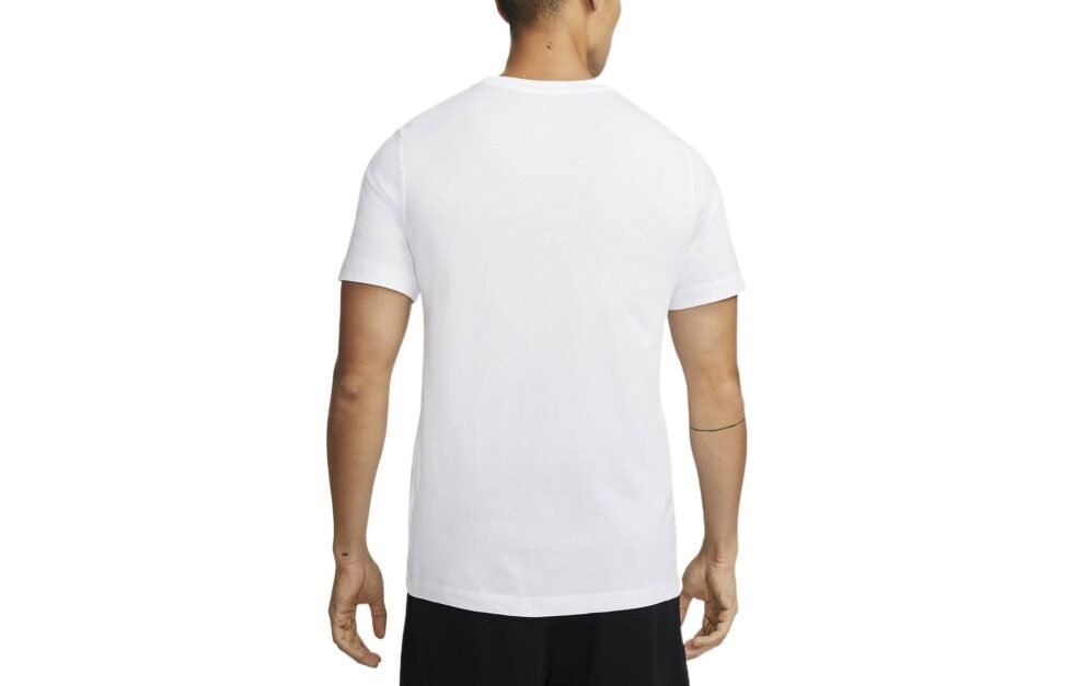 Men's Nike Lebron James Lion Pattern Round Neck Pullover Short Sleeve White T-Shirt DM2468-100 - Image 2