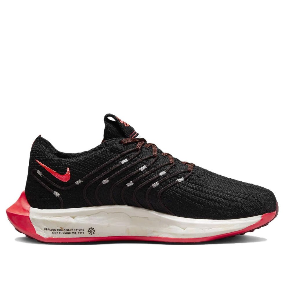 (WMNS) Nike Zoom Pegasus Turbo 'Black Bright Crimson' DM3414-006 - Image 2