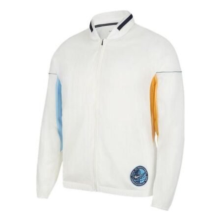 Men's Nike Colorblock Retro Running Breathable Casual Jacket Sail White DM4780-133