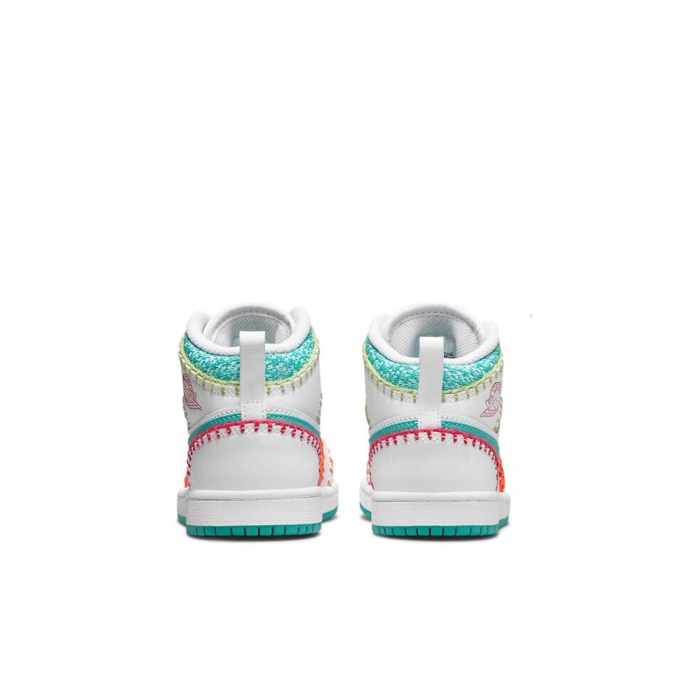 (PS) Air Jordan 1 Mid SE 'Multi Knit' DM9648-100 - Image 5