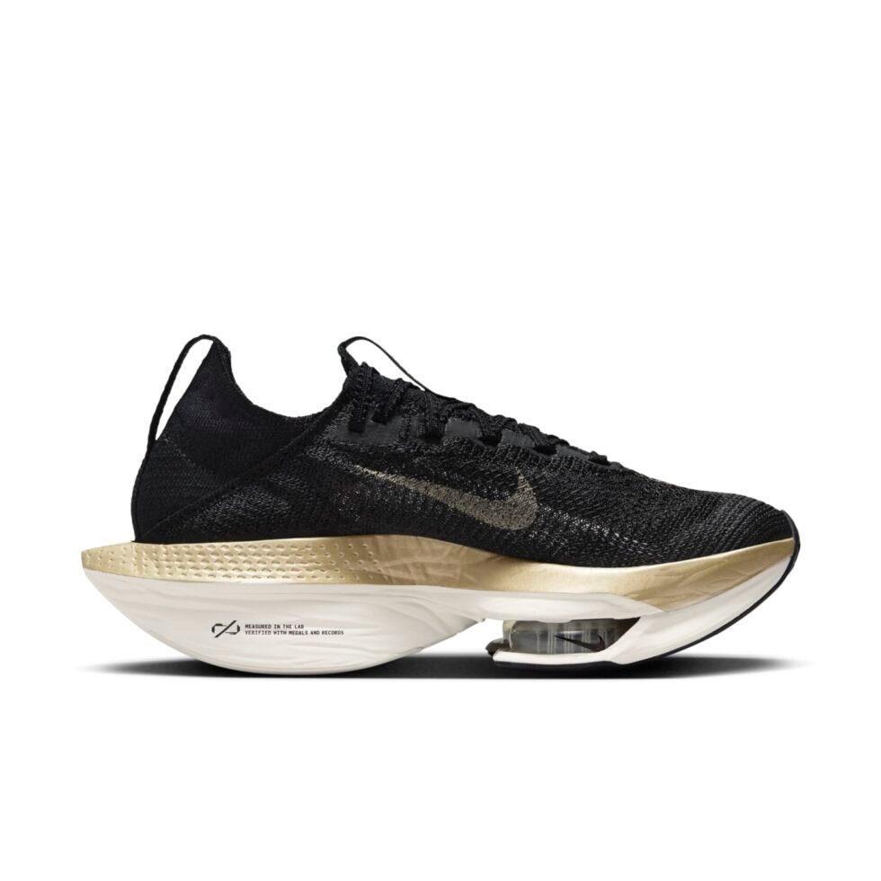 (WMNS) Nike Air Zoom Alphafly NEXT% 2 'Black Metallic Gold Grain' DN3559-003 - Image 2