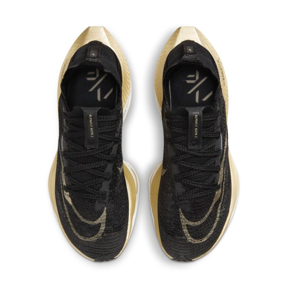(WMNS) Nike Air Zoom Alphafly NEXT% 2 'Black Metallic Gold Grain' DN3559-003 - Image 4