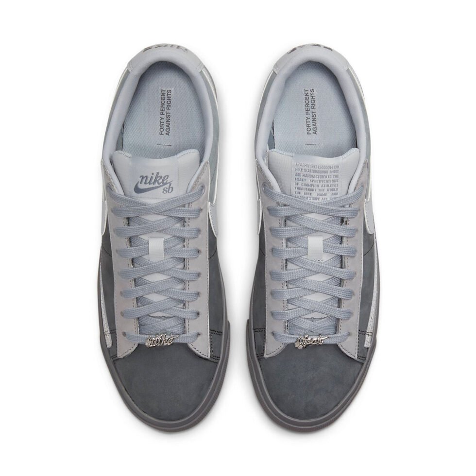 Nike Forty Percent Against Rights x Blazer Low SB 'Cool Grey' DN3754-001 - Image 4