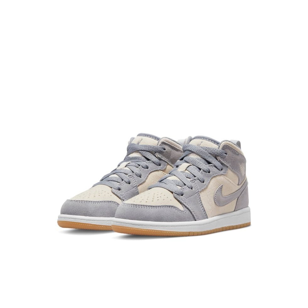 (PS) Air Jordan 1 Mid SE 'Coconut Milk Particle Grey' DN4345-100 - Image 3