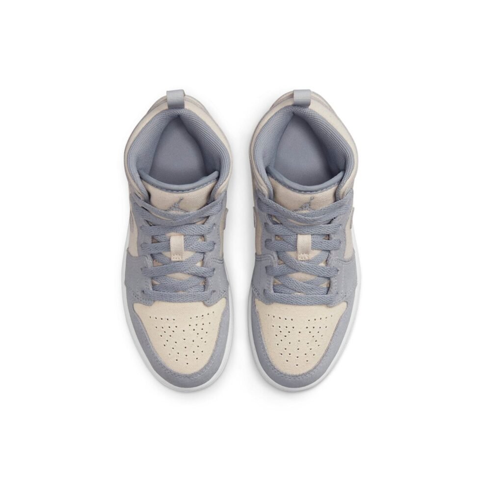 (PS) Air Jordan 1 Mid SE 'Coconut Milk Particle Grey' DN4345-100 - Image 4