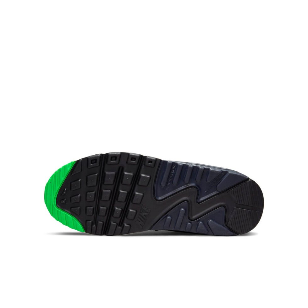(GS) Nike Air Max 90 Leather SE 'Black Scream Green' DN4376-001 - Image 6