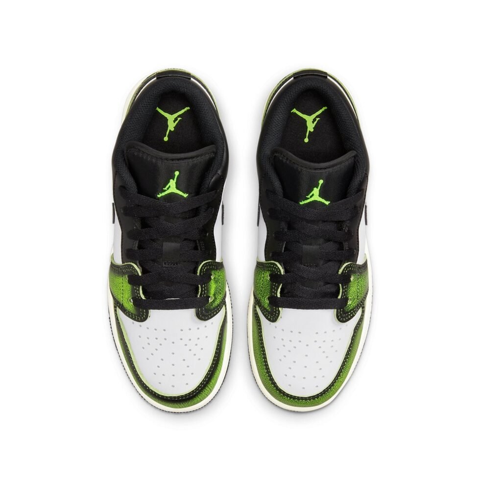 (GS) Air Jordan 1 Low SE 'Wear-Away - Electric Green' DO8244-003 - Image 4