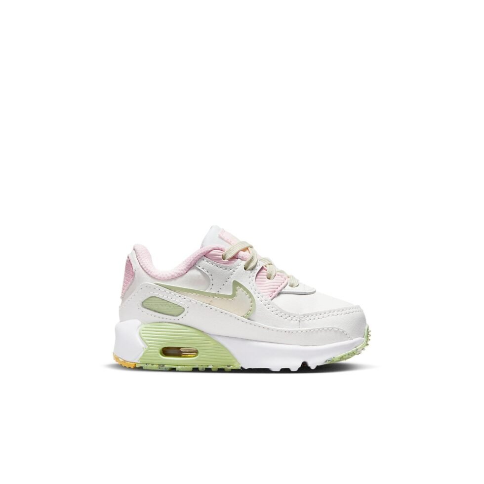 Nike Air Max 90 LTR Leather SE 'White Pink Green' DQ0278-100 - Image 2