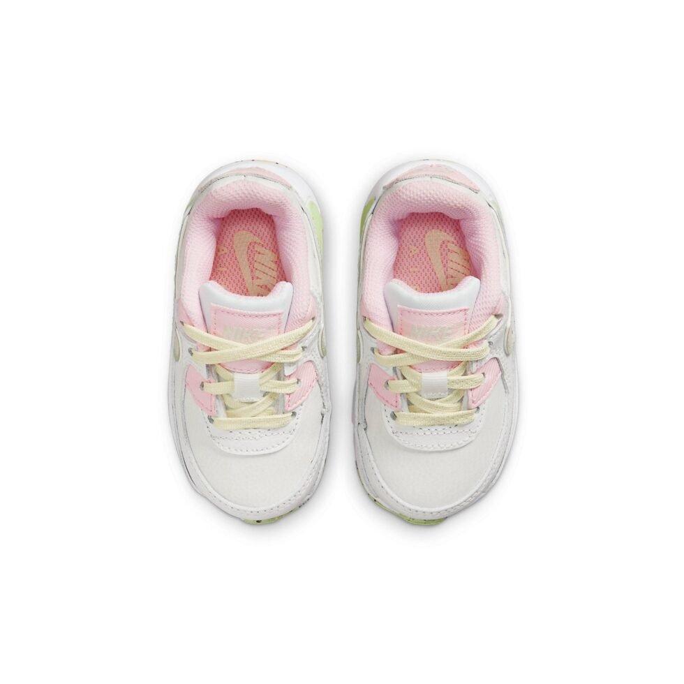 Nike Air Max 90 LTR Leather SE 'White Pink Green' DQ0278-100 - Image 4