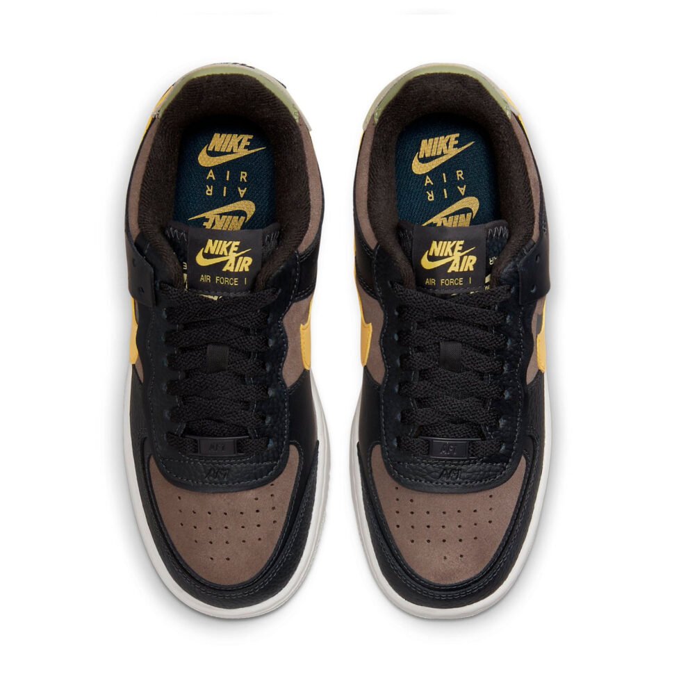 (WMNS) Nike Air Force 1 Shadow 'Off Noir Saturn Gold' DQ0881-001 - Image 4