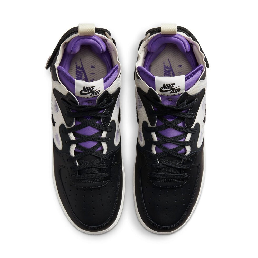 Nike Air Force 1 Mid React 'Off Noir Action Grape' DQ1872-001 - Image 4