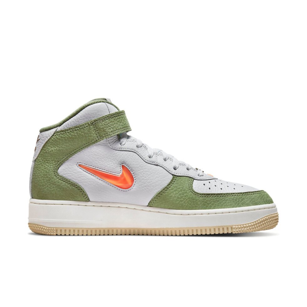 Nike Air Force 1 Mid QS 'Olive Green Total Orange' DQ3505-100 - Image 2