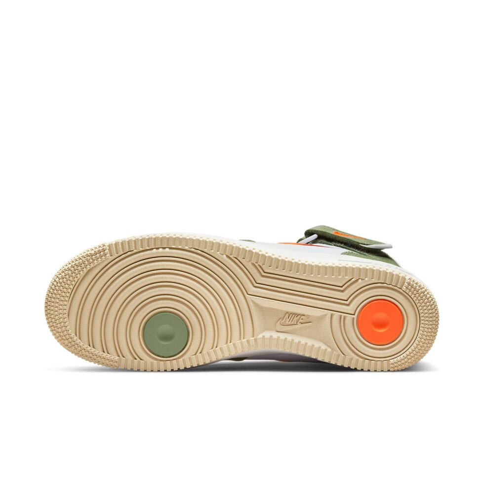 Nike Air Force 1 Mid QS 'Olive Green Total Orange' DQ3505-100 - Image 6