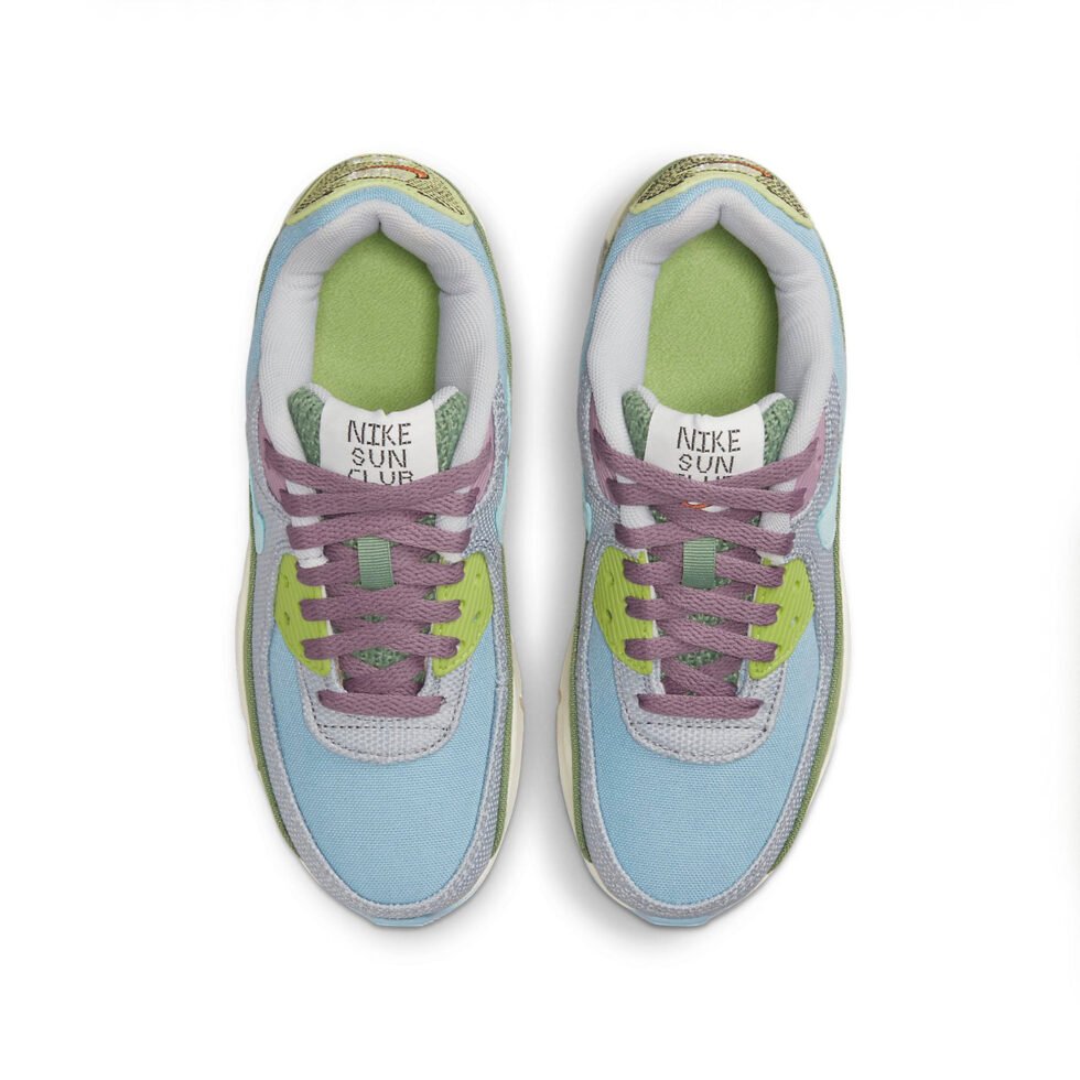 (GS) Nike Air Max 90 SE 'Sun Club - Worn Blue Treeline' DQ4016-400 - Image 4