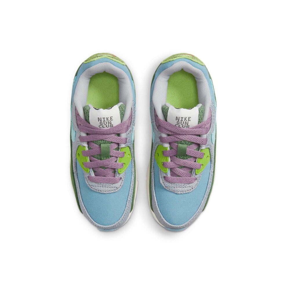 (PS) Nike Air Max 90 SE 'Sun Club - Worn Blue Treeline' DQ4017-400 - Image 4