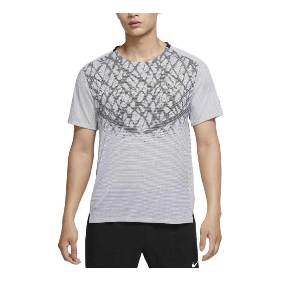 Nike Dri-FIT ADV Run Division Techknit Reflective Design Running Short Sleeve Gray DQ4779-014