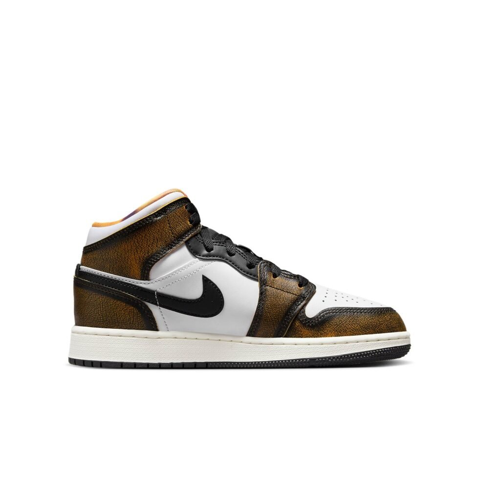 (GS) Air Jordan 1 Mid SE 'Wear-Away - Taxi' DQ8418-071 - Image 2