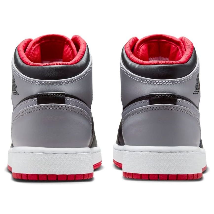 (GS) Air Jordan 1 Mid 'Black Grey Red' DQ8423-006 - Image 5