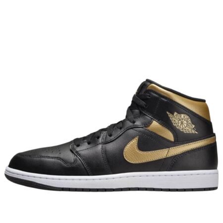 (GS) Air Jordan 1 Mid 'Black Metallic Gold' DQ8423-071