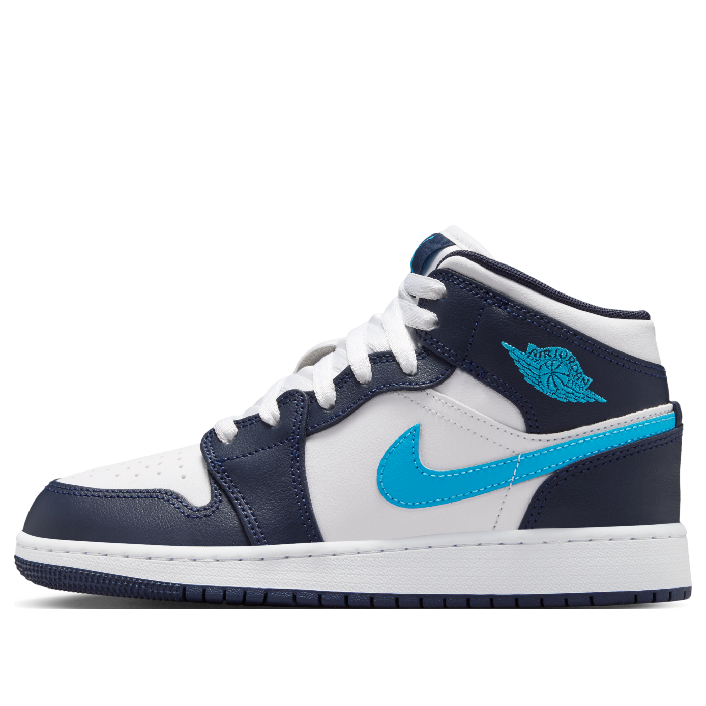 (GS) Air Jordan 1 Mid 'Obsidian White' DQ8423-404