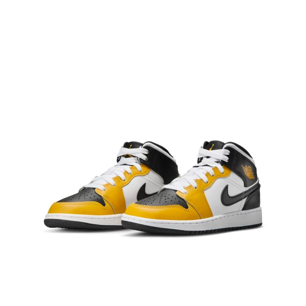 (GS) Air Jordan 1 Mid 'Yellow Ochre' DQ8423-701 - Image 3