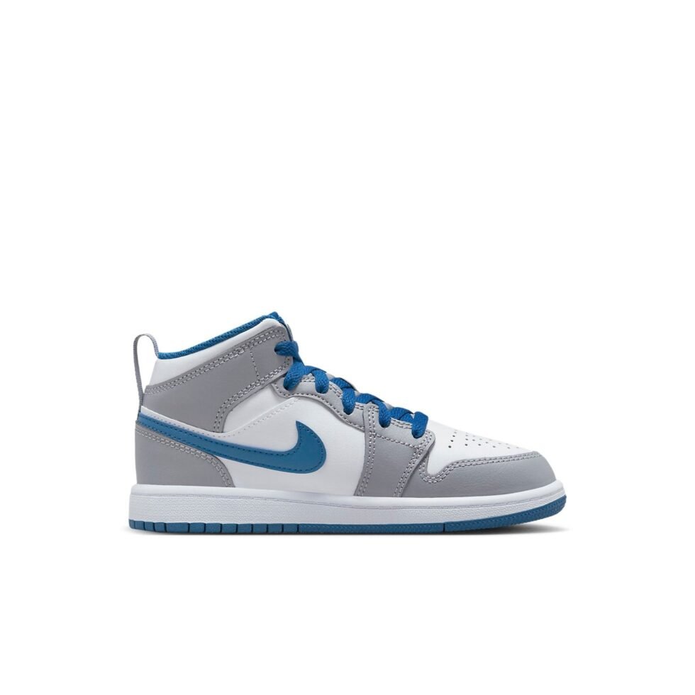 (PS) Air Jordan 1 Mid 'Cement True Blue' DQ8424-014 - Image 2