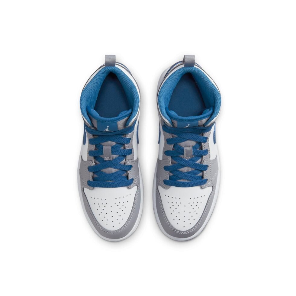 (PS) Air Jordan 1 Mid 'Cement True Blue' DQ8424-014 - Image 4