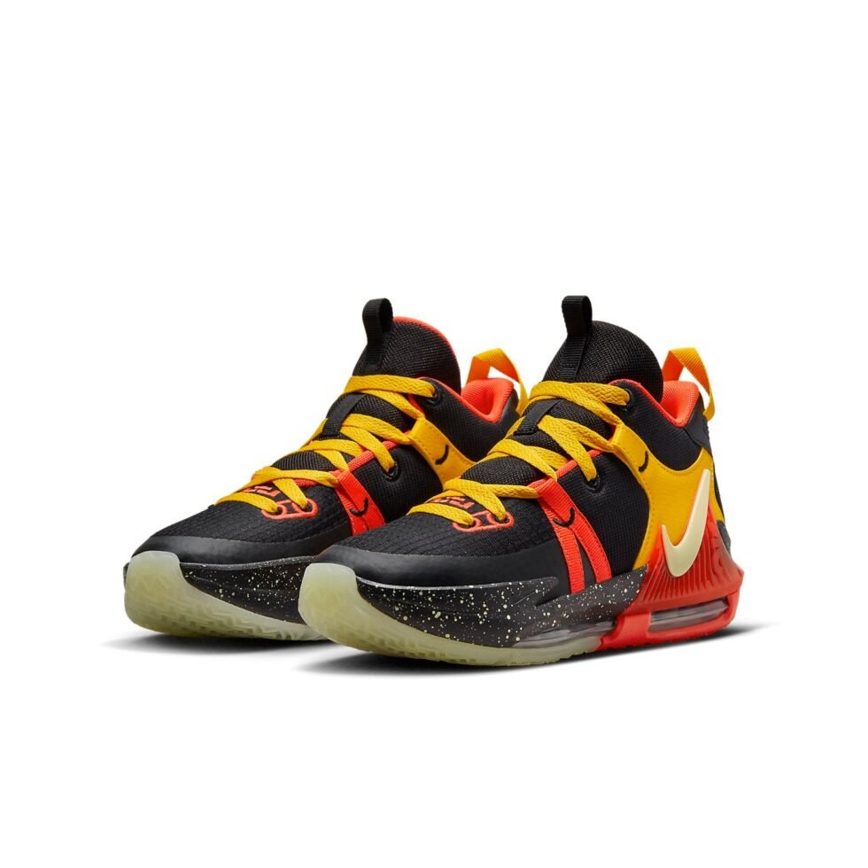 (GS) Nike LeBron Witness 7 'Black Bright Crimson Speckled' DQ8650-001 - Image 3