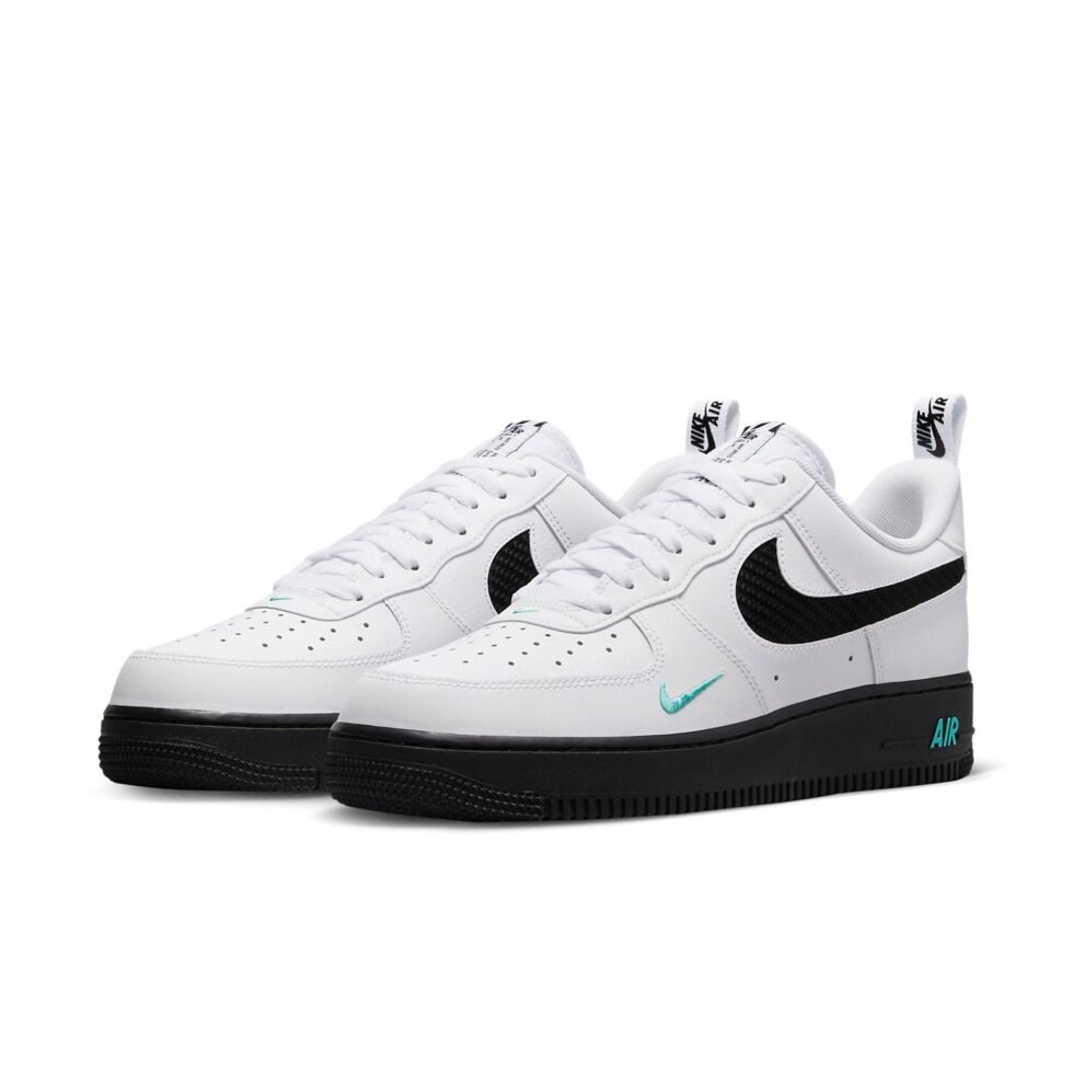 Nike Air Force 1 '07 'White Black Teal' DR0155-100 - Image 3