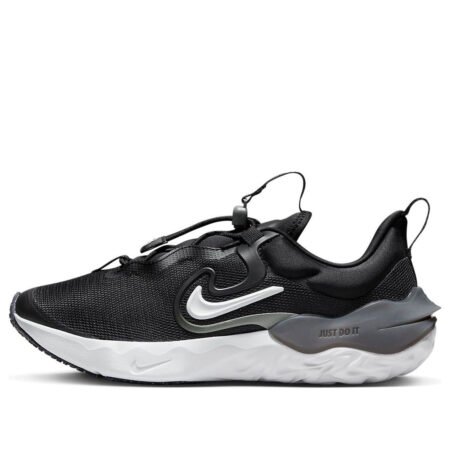 (GS) Nike Run Flow Running Shoes 'Black Iron Grey White' DR0472-001