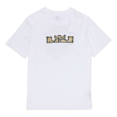 Nike Dri-Fit Lebron Printing Basketball Sports T-Shirt 'White' DR1292-100