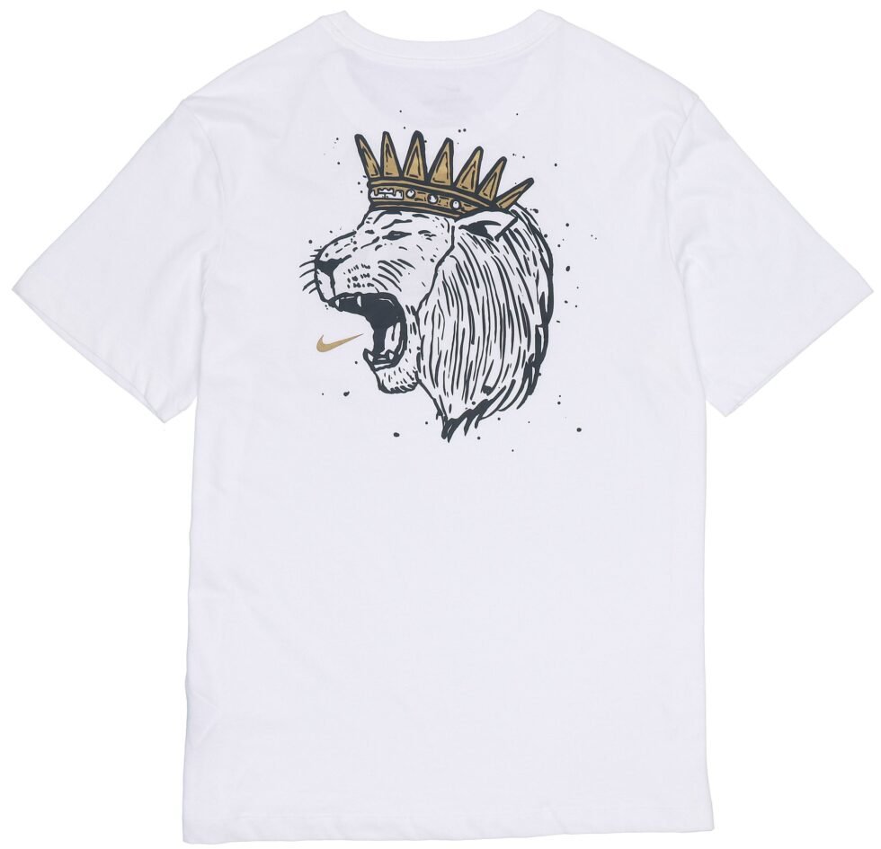Nike Dri-Fit Lebron Printing Basketball Sports T-Shirt 'White' DR1292-100 - Image 2