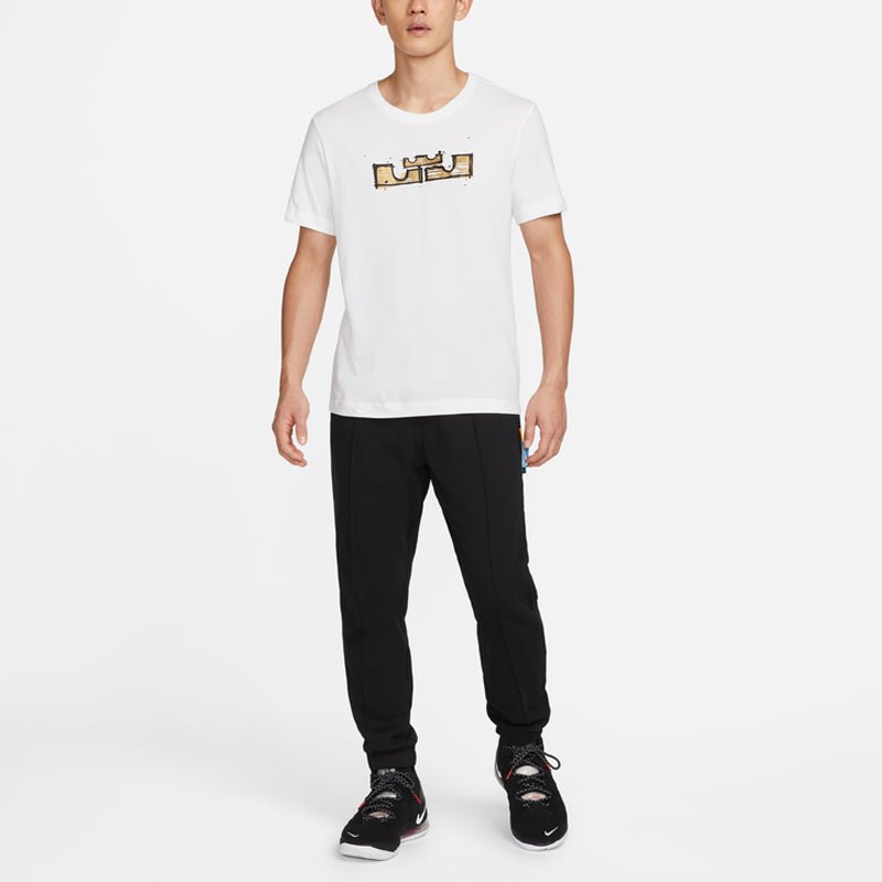 Nike Dri-Fit Lebron Printing Basketball Sports T-Shirt 'White' DR1292-100 - Image 3