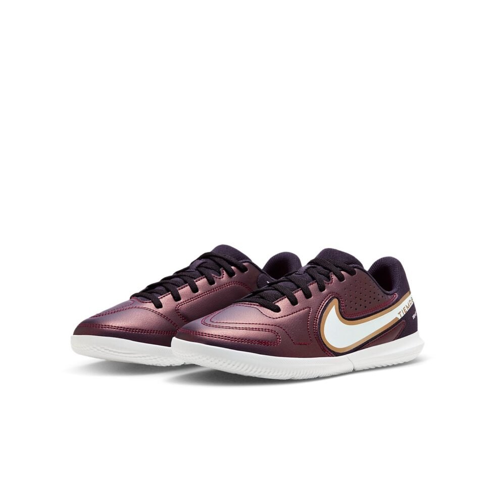 (GS) Nike Tiempo Legend 9 Club IC Soccer Shoes 'Burgundy White' DR6069-510 - Image 3