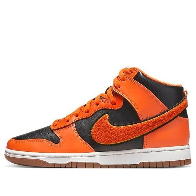 Nike Dunk High 'Chenille Swoosh - Safety Orange' DR8805-002