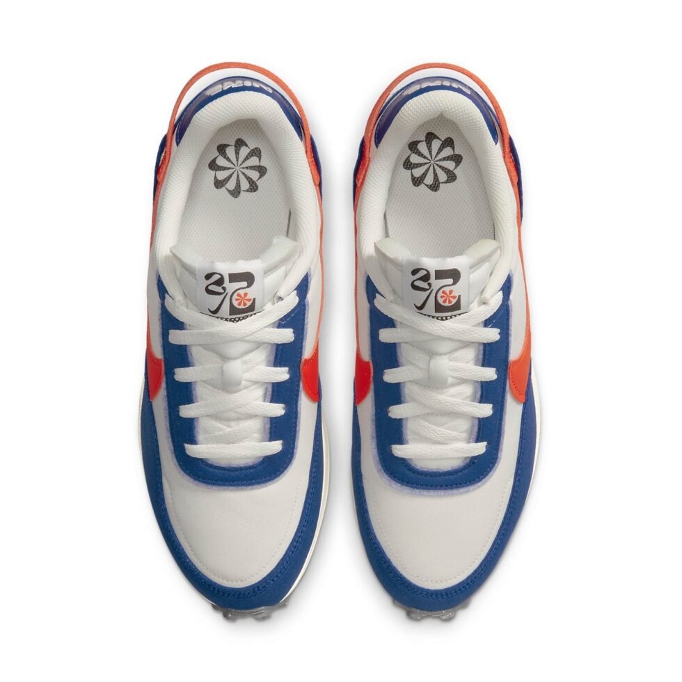 Nike Waffle Debut Swoosh 'Old Royal Habanero Red' DV0527-001 - Image 4